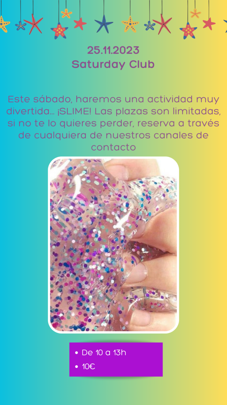 Academia de inglés en Murcia Saturday club 25 de noviembre Instagram Story