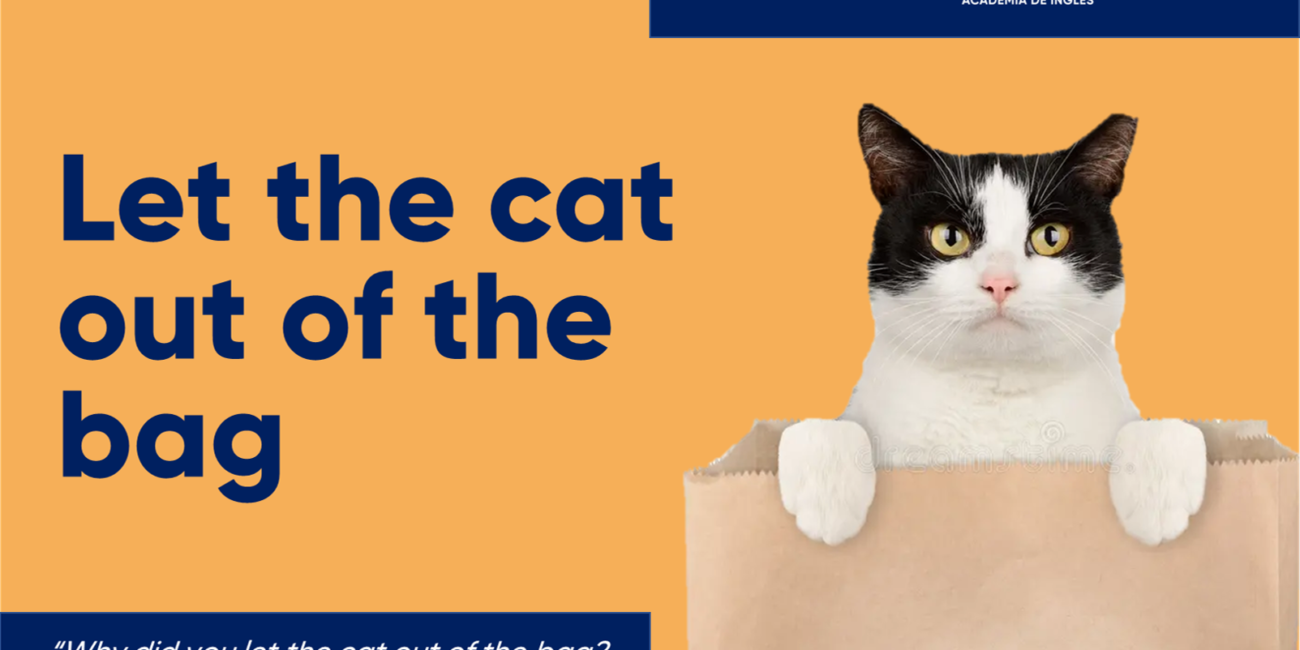 let the cat out of the bag idiom