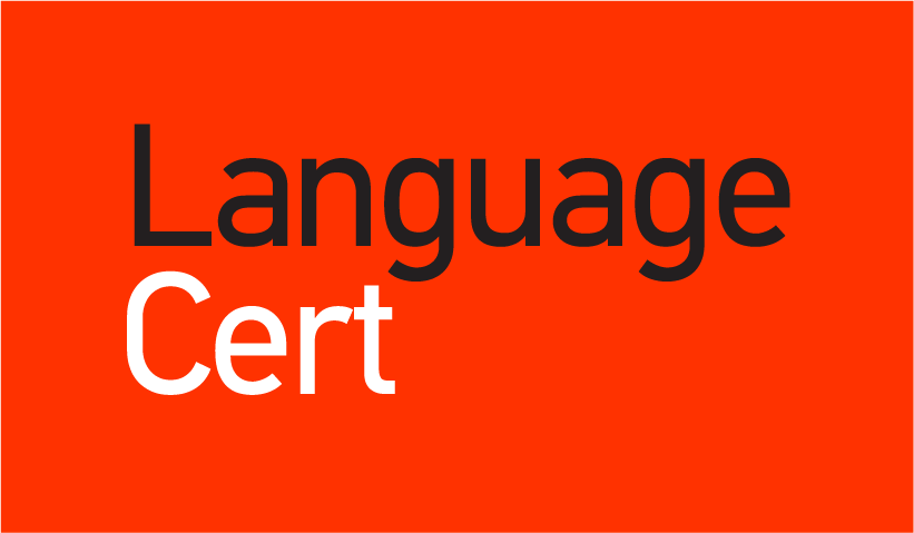 Cursos de inglés con profesor nativo LanguageCert logo red background