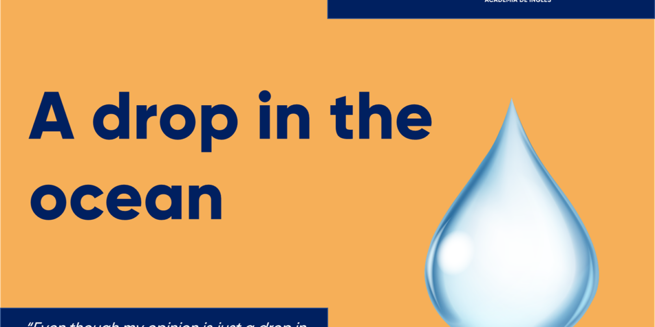 Cursos de inglés con profesor nativo drop in the ocean