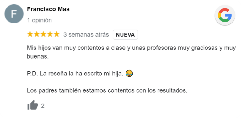reseña niños clases de inglés 5