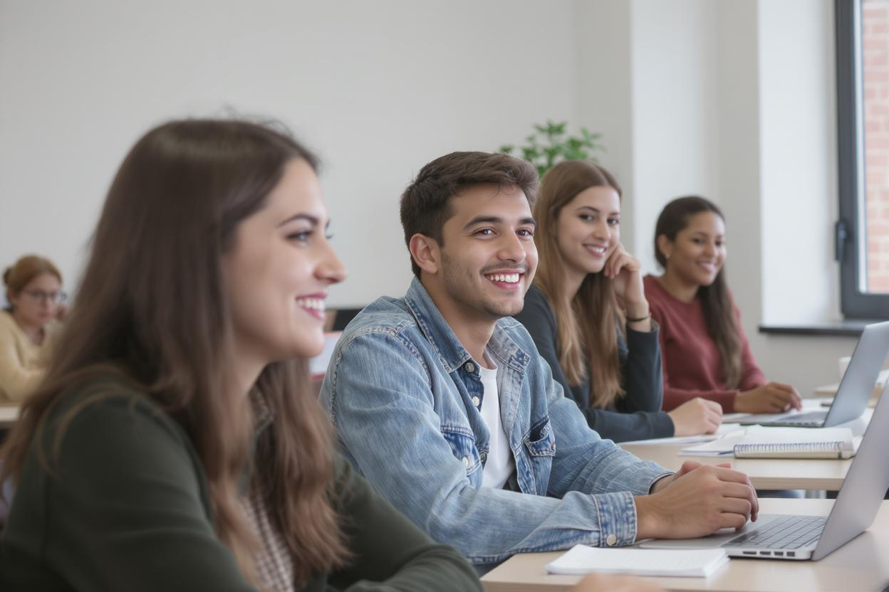 alumnos en una clase a2 de ingles en murcia