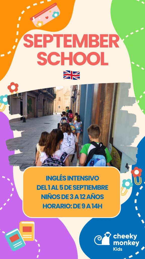Cursos de inglés con profesor nativo Escuela de septiembre en inglés 2025 Cursos de inglés con profesor nativo September school 2025 Instagram Story