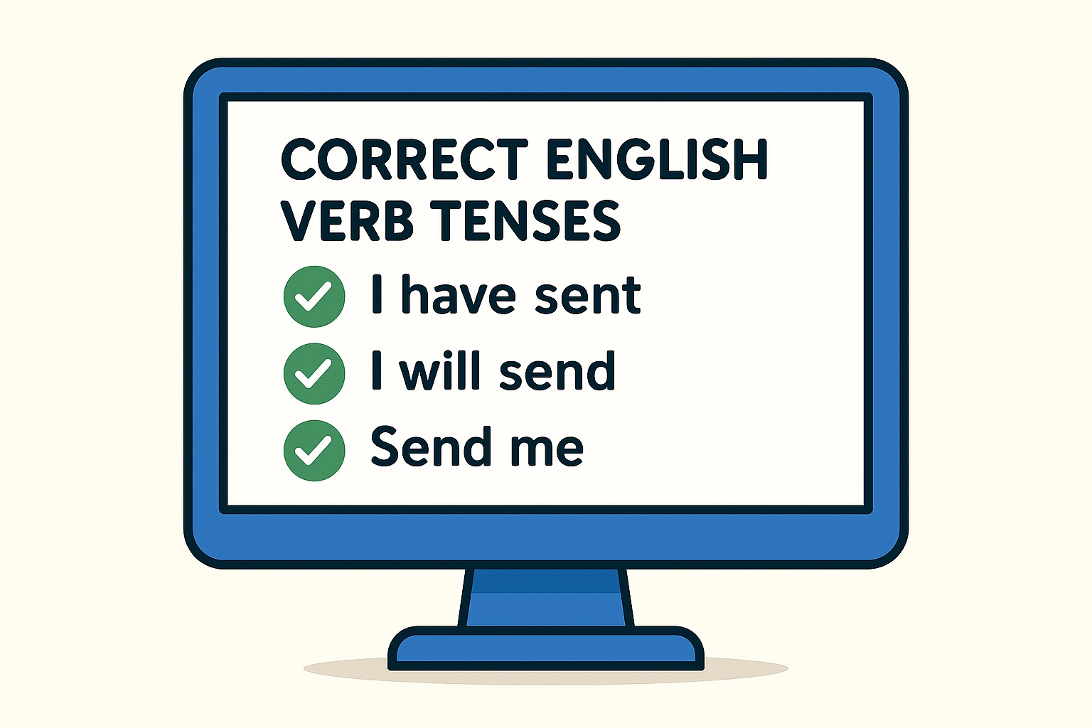 Cursos de inglés con profesor nativo pc screen tenses