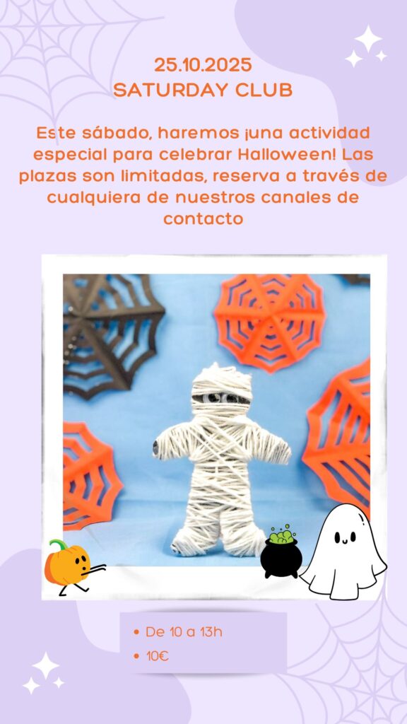 Cursos de inglés con profesor nativo Saturday Club 25 de octubre de 2025 Cursos de inglés con profesor nativo Saturday Club 25 de octubre 2025