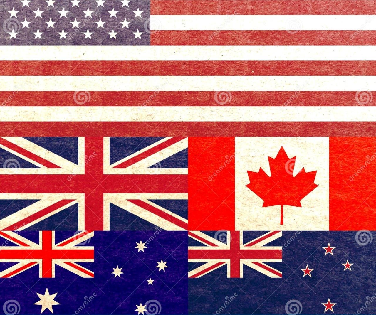 Cursos de inglés con profesor nativo mosaico banderas 1