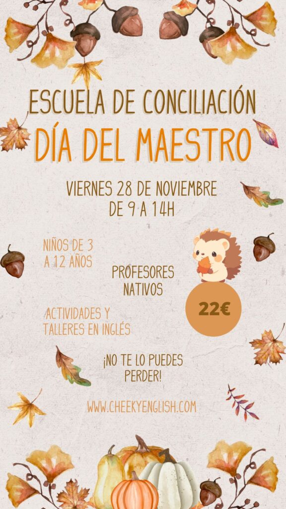 Cursos de inglés con profesor nativo Dia del maestro noviembre 2025
