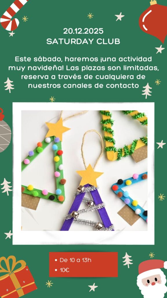 Cursos de inglés con profesor nativo Saturday club 20 de diciembre 2025