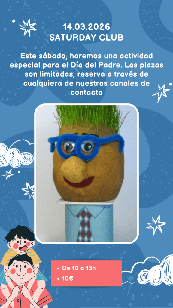 Actividad especial para el Día del Padre en Cheeky English Murcia. Reserva a través de nuestros cana.