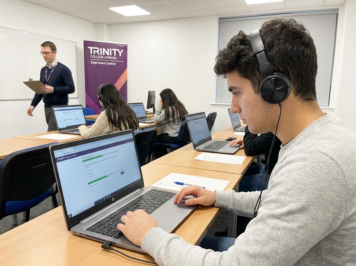 Estudiantes en clase de inglés en Murcia en Cheeky English Academia.