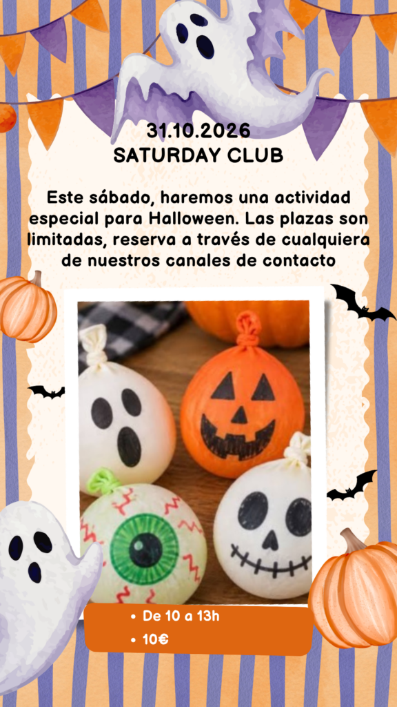Cursos de inglés con profesor nativo Halloween Saturday Club october